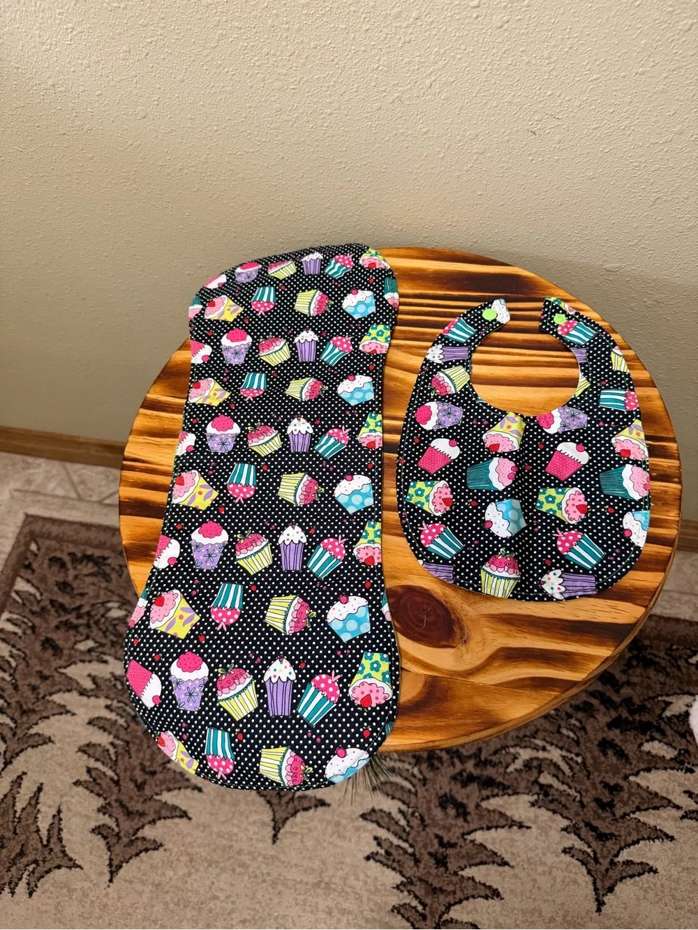 Handmade Baby Bib 4 Set - multiple Patterns